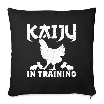 Funny Kaiju Chicken Japanese Monster Gift - Sofa pillowcase 17,3'' x 17,3'' (45 x 45 cm) - black - Front