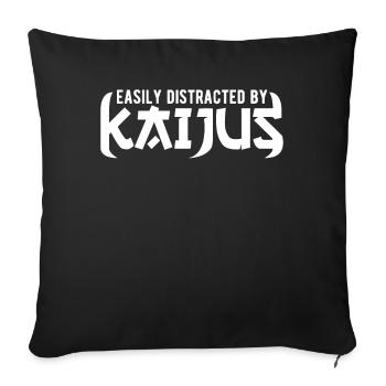 Funny Kaiju Japanese Monster Gift - Sofa pillowcase 17,3'' x 17,3'' (45 x 45 cm) - black - Front