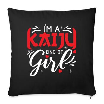 Funny Kaiju Japanese Monster Gift - Sofa pillowcase 17,3'' x 17,3'' (45 x 45 cm) - black - Front