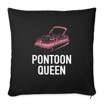 Ponton Queen Sailboat Ladies Sailing Gift - Housse de coussin décorative 45 x 45 cm - noir - Devant