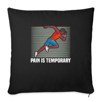 Running Marathon Runner Running - Sofa pillowcase 17,3'' x 17,3'' (45 x 45 cm) - black - Front