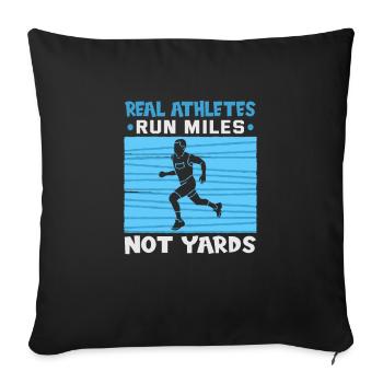 Running Marathon Runner Running - Sofa pillowcase 17,3'' x 17,3'' (45 x 45 cm) - black - Front