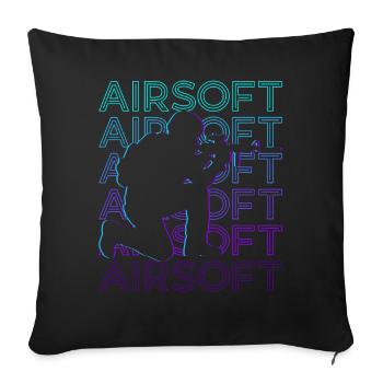 Airsoft Retro Gift - Sofa pillowcase 17,3'' x 17,3'' (45 x 45 cm) - black - Front