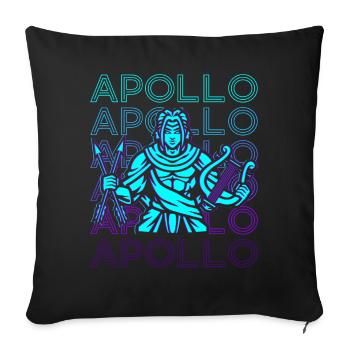 Apollon Dieu Grec Grèce Antique Rétro - Housse de coussin décorative 45 x 45 cm - noir - Devant