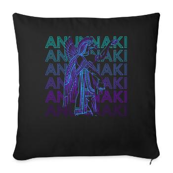 Anunnaki Sumerian God Ancient Deity Retro Ge - Sofa pillowcase 17,3'' x 17,3'' (45 x 45 cm) - black - Front
