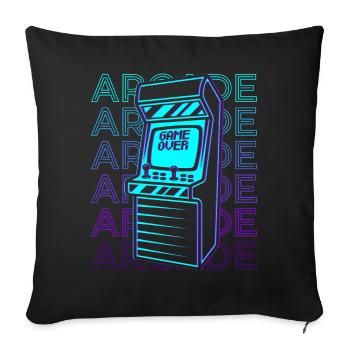 Arcade Games Gamer Retro Gift - Sofa pillowcase 17,3'' x 17,3'' (45 x 45 cm) - black - Front
