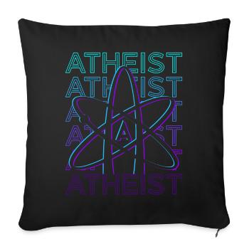 Atheist Atheism Anti-Religion Science Atomw - Sofa pillowcase 17,3'' x 17,3'' (45 x 45 cm) - black - Front