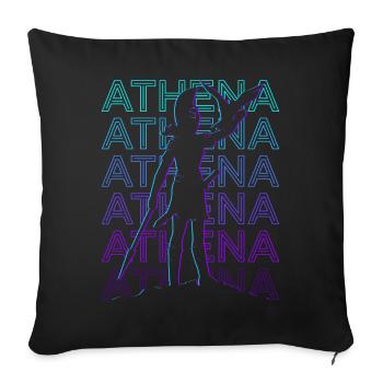 Athena Athena Ancient Goddess Greek Mythology - Sofa pillowcase 17,3'' x 17,3'' (45 x 45 cm) - black - Front