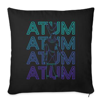 Atum Dieu égyptien Egypte ancienne Rétro Cadeau - Housse de coussin décorative 45 x 45 cm - noir - Devant