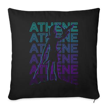 Athena Athena Ancient Goddess Greek Mythology - Sofa pillowcase 17,3'' x 17,3'' (45 x 45 cm) - black - Front