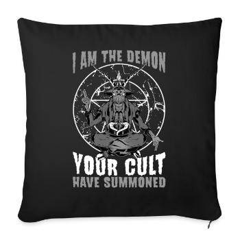 Baphomet Chèvre Cadeau Occulte - Housse de coussin décorative 45 x 45 cm - noir - Devant