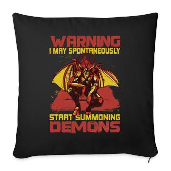 Funny Cult Occult Gift - Sofa pillowcase 17,3'' x 17,3'' (45 x 45 cm) - black - Front