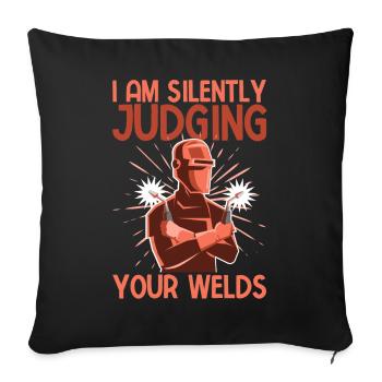 Funny Welder Welder Gift - Sofa pillowcase 17,3'' x 17,3'' (45 x 45 cm) - black - Front