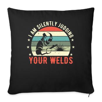 Funny Welder Welder Gift - Sofa pillowcase 17,3'' x 17,3'' (45 x 45 cm) - black - Front