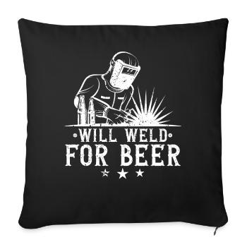 Funny Welder Welder Gift - Sofa pillowcase 17,3'' x 17,3'' (45 x 45 cm) - black - Front