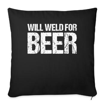 Funny Welder Welder Gift - Sofa pillowcase 17,3'' x 17,3'' (45 x 45 cm) - black - Front