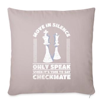 Checkmate Chess Wisdom Royal Figure Women's Game - Sofa pillowcase 17,3'' x 17,3'' (45 x 45 cm) - light taupe - Front