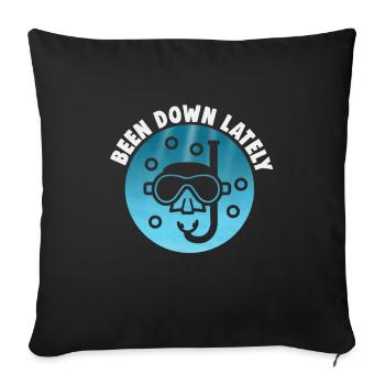 Instructeur de conception de plongée sous-marine Snorkeling - Housse de coussin décorative 45 x 45 cm - noir - Devant