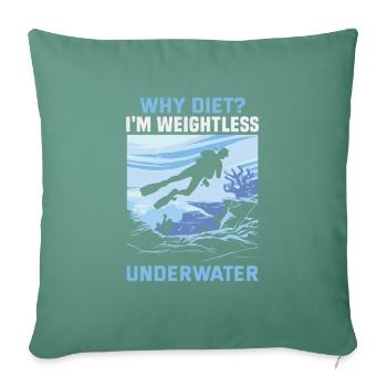 Scuba Diver Design Instructor Snorkeling - Sofa pillowcase 17,3'' x 17,3'' (45 x 45 cm) - cypress green - Front