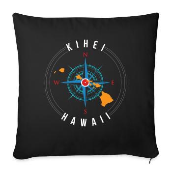 Kihei Hawaii Beach Holiday Surfer - Sofa pillowcase 17,3'' x 17,3'' (45 x 45 cm) - black - Front