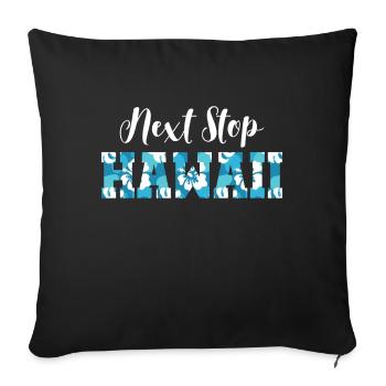 Prochain arrêt Hawaii Beach Vacation Surfer - Housse de coussin décorative 45 x 45 cm - noir - Devant