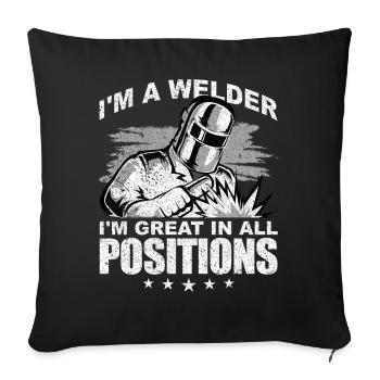 Funny Welder Welder Gift - Sofa pillowcase 17,3'' x 17,3'' (45 x 45 cm) - black - Front