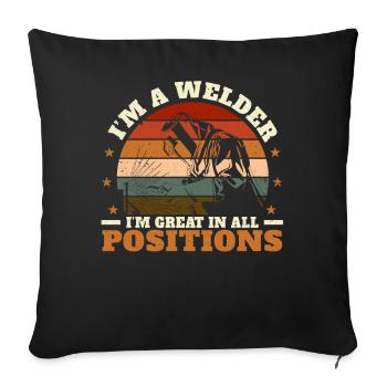 Funny Welder Welder Gift - Sofa pillowcase 17,3'' x 17,3'' (45 x 45 cm) - black - Front