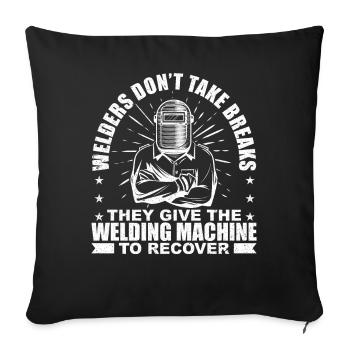 Funny Welder Welder Gift - Sofa pillowcase 17,3'' x 17,3'' (45 x 45 cm) - black - Front