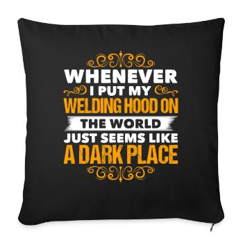 Funny Welder Welder Gift - Sofa pillowcase 17,3'' x 17,3'' (45 x 45 cm) - black - Front