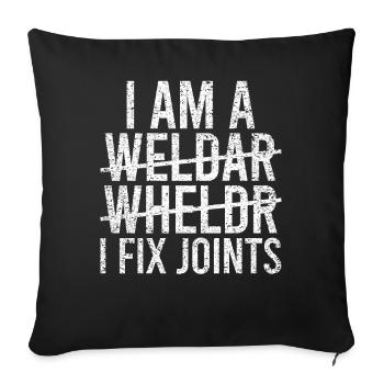 Funny Welder Welder Gift - Sofa pillowcase 17,3'' x 17,3'' (45 x 45 cm) - black - Front