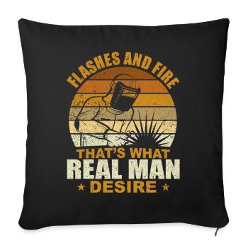 Funny Welder Welder Gift - Sofa pillowcase 17,3'' x 17,3'' (45 x 45 cm) - black - Front