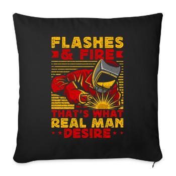 Funny Welder Welder Gift - Sofa pillowcase 17,3'' x 17,3'' (45 x 45 cm) - black - Front