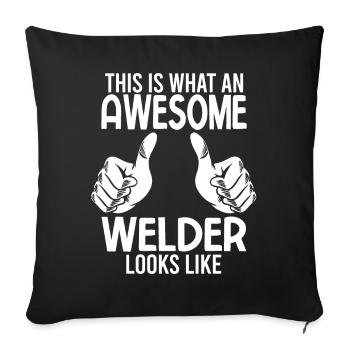 Funny Welder Welder Gift - Sofa pillowcase 17,3'' x 17,3'' (45 x 45 cm) - black - Front