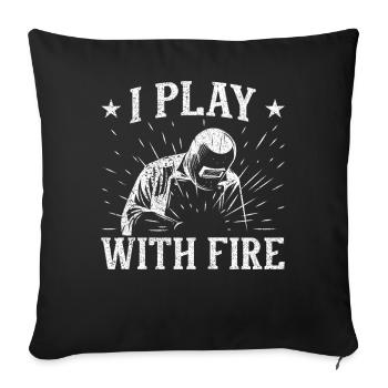 Funny Welder Welder Gift - Sofa pillowcase 17,3'' x 17,3'' (45 x 45 cm) - black - Front