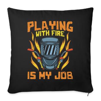 Funny Welder Welder Gift - Sofa pillowcase 17,3'' x 17,3'' (45 x 45 cm) - black - Front