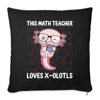 Drôle math Axolotl cadeau - Housse de coussin décorative 45 x 45 cm - noir - Devant