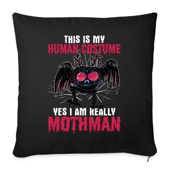 Cadeau Mottenmann - Housse de coussin décorative 45 x 45 cm - noir - Devant