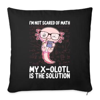 Drôles Mathématiques Kawaii Axolotl Mathématiques Gesch - Housse de coussin décorative 45 x 45 cm - noir - Devant