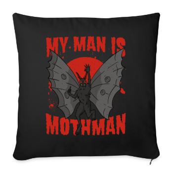 Mothman Crypto Cryptozoology Cadeau - Housse de coussin décorative 45 x 45 cm - noir - Devant
