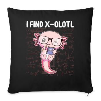 Drôles Mathématiques Kawaii Axolotl Mathématiques Gesch - Housse de coussin décorative 45 x 45 cm - noir - Devant