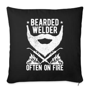 Funny Welder Welder Gift - Sofa pillowcase 17,3'' x 17,3'' (45 x 45 cm) - black - Front