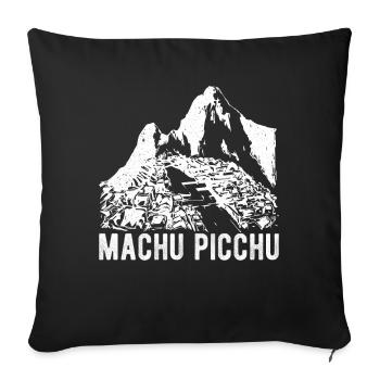 Machu Picchu Peru Inca Gift - Sofa pillowcase 17,3'' x 17,3'' (45 x 45 cm) - black - Front