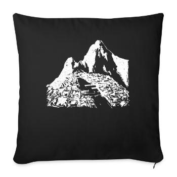 Machu Picchu Peru Inca Gift - Sofa pillowcase 17,3'' x 17,3'' (45 x 45 cm) - black - Front