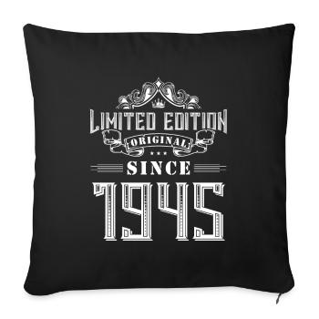 1945 limited edition - Sofa pillowcase 17,3'' x 17,3'' (45 x 45 cm) - black - Front