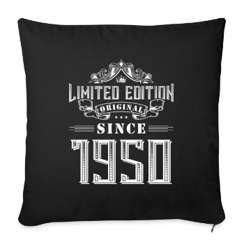 Édition limitée 1950 - Housse de coussin décorative 45 x 45 cm - noir - Devant