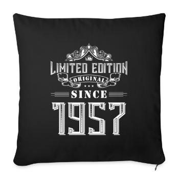 Édition limitée 1957 - Housse de coussin décorative 45 x 45 cm - noir - Devant