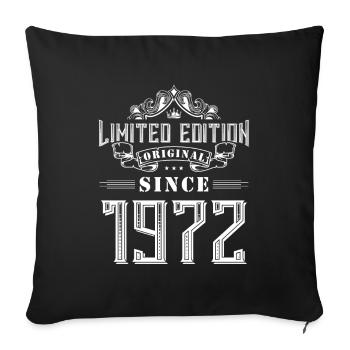Édition limitée 1972 - Housse de coussin décorative 45 x 45 cm - noir - Devant