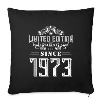Édition limitée 1973 - Housse de coussin décorative 45 x 45 cm - noir - Devant