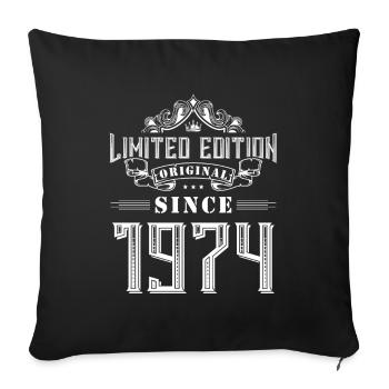 Édition limitée 1974 - Housse de coussin décorative 45 x 45 cm - noir - Devant