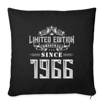 1966 limited edition - Sofa pillowcase 17,3'' x 17,3'' (45 x 45 cm) - black - Front